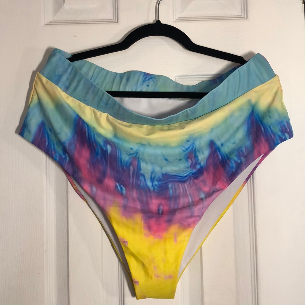 Shein Plus Size Tie Dye High Waisted Bikini